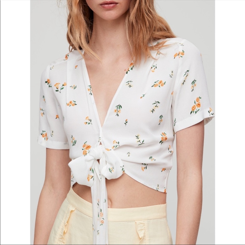 ARITZIA Sunday Best Olson Top Espace/Golden Rod Sz XS